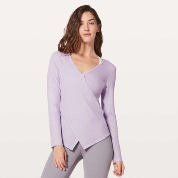 Lululemon, Wrap It Back Sweater, Faint Lavender, Size 6 - Picture 7 of 10